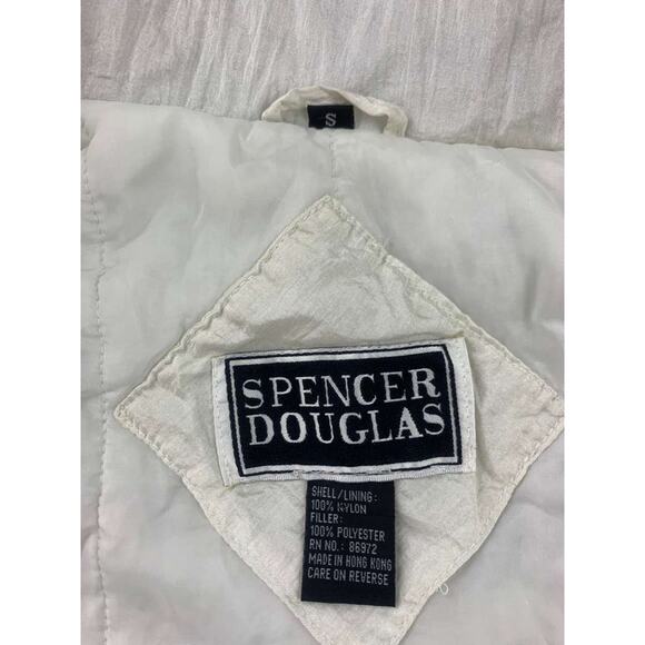 Vintage Spencer Douglas Ski Jacket S Quilted Snap Front Patchwork Print Black - Picture 4 of 11